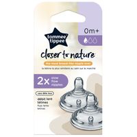 Tommee Tippee Closer To Nature Slow Flow Teat - 0M+